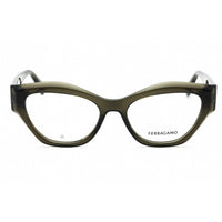 Salvatore Ferragamo Women's Eyeglasses - Transparent Khaki Cat Eye Frame | SF2982 320 ,