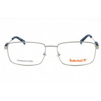 Timberland Men's Eyeglasses - Shiny Gunmetal Rectangular Metal Frame | TB1669 008 ,