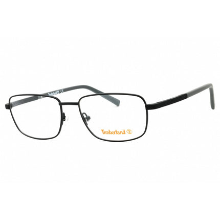 Timberland Men's Eyeglasses - Matte Black Rectangular Metal Frame | TB1726 002 ,