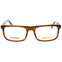 Timberland Men's Eyeglasses - Shiny Dark Brown Rectangular Acetate Frame | TB50023 048 ,