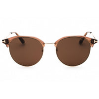 Tom Ford Unisex Sunglasses - Shiny Light Brown Round Acetate Frame | FT0889-K 45E ,
