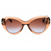 Tom Ford Women's Sunglasses - Shiny Dark Brown Cat Eye Acetate Frame | FT1084 48F ,