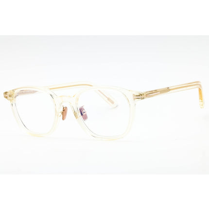 Tom Ford Men's Eyeglasses - Shiny Yellow Round Full Rim Acetate Frame | FT5858-D-B 039 ,