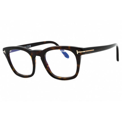 Tom Ford Men's Eyeglasses - Dark Havana Square Full Rim Acetate Frame | FT5870-B 052 ,