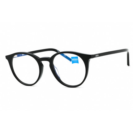 Zeiss Men's Eyeglasses - Black Round Full Rim Acetate Frame | ZS22501 001 ,