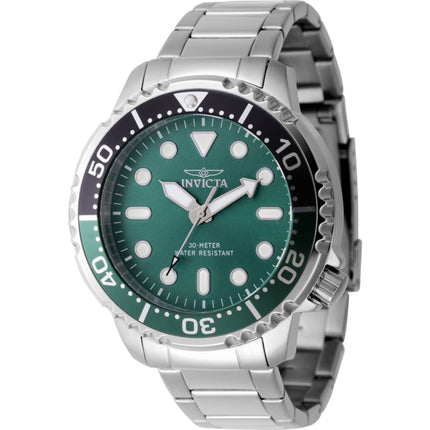 Invicta Men's Watch - Pro Diver Quartz Green Dial Stainless Steel Bracelet | 47220 ,