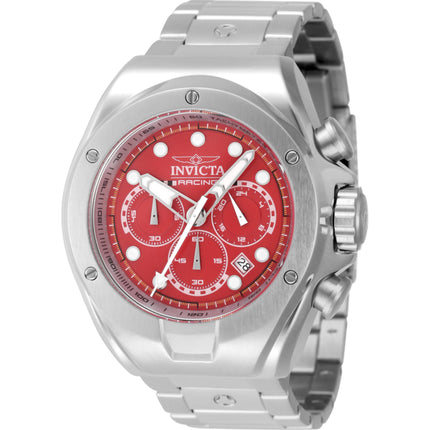 Invicta Men's Watch - Invicta Racing Chrono Red and Silver Dial Steel Bracelet | 47744 ,