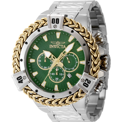 Invicta Men's Watch - Bolt Chronograph Green Dial Silver Tone Steel Bracelet | 48155 ,
