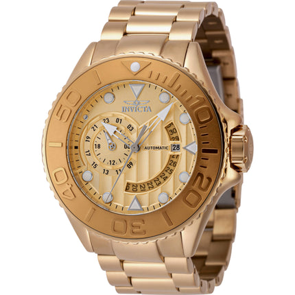 Invicta Men's Watch - Grand Diver Automatic Yellow Gold Steel Bracelet Dive | 48244 ,