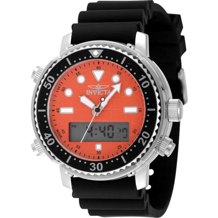 Invicta Men's Watch - Pro Diver Orange Analog-Digital Dial Silicone Strap | 48368 ,