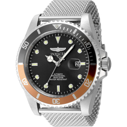Invicta Men's Watch - Pro Diver Automatic Grey Dial Silver Steel Mesh Bracelet | 48631 ,
