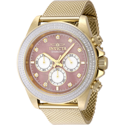 Invicta Men's Watch - Elite Diamond Quartz Chrono Yellow Gold Mesh Bracelet | 48755 ,