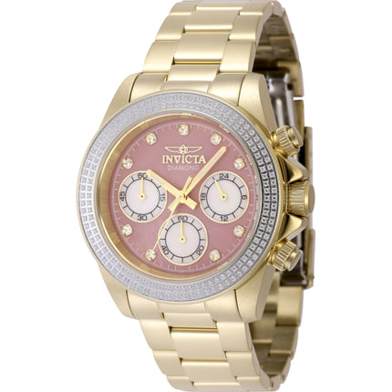 Invicta Women's Watch - Elite Diamond Quartz Chrono Yellow Gold Steel Bracelet | 48757 ,