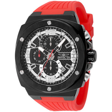 Invicta Men's Watch - Invicta Racing Chrono Black Case Red Silicone Strap | 48880 ,