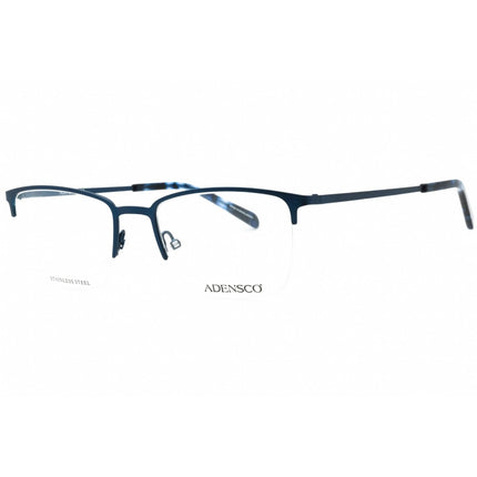 Adensco Men's Eyeglasses - Matte Blue Metal Rectangular Half Rim | AD 136 0RCT 00 ,