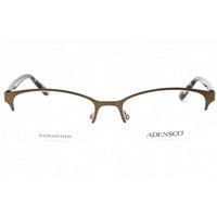 Adensco Women's Eyeglasses - Matte Brown Metal Cat Eye Half Rim Frame | AD 238 04IN 00 ,