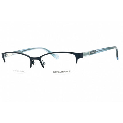 Banana Republic Women's Eyeglasses - Matte Navy Oval Half Rim Frame | BR 200 0E8W 00 ,