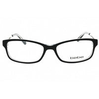 Bebe Women's Eyeglasses - Clear Demo Lens Jet Acetate Cat Eye Full Rim | BB5122 001 ,