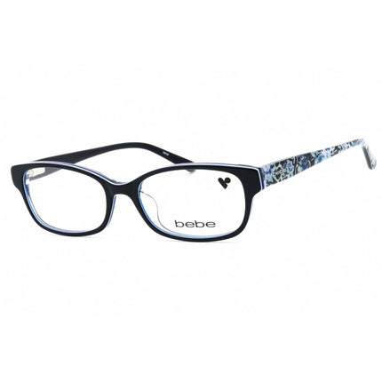 Bebe Women's Eyeglasses - Clear Demo Lens Navy Plastic Cat Eye Full Rim | BB5183 410 ,