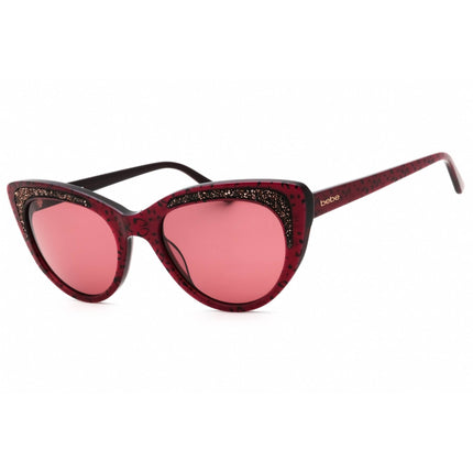 Bebe Women's Sunglasses - Pink Animal Acetate Cat Eye Full Rim Frame | BB7242 650 ,