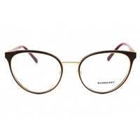 Burberry Women's Eyeglasses - Bordeaux/Light Gold Metal Cat Eye Frame | BE1324 1265 ,