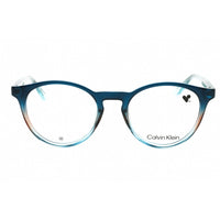 Calvin Klein Unisex Eyeglasses - Blue/Nude/Azure Round Full Rim Frame | CK23549 411 ,
