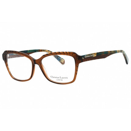 Christian Lacroix Women's Eyeglasses - Brown Plastic Cat Eye Full Rim | CL1072 155 ,