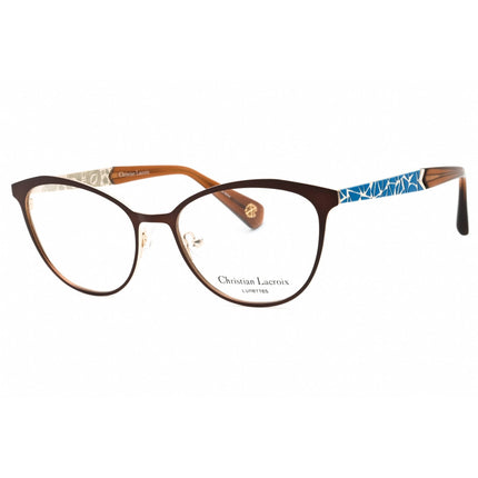 Christian Lacroix Women's Eyeglasses - Brown Metal Cat Eye Full Rim Frame | CL3049 115 ,