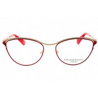 Christian Lacroix Women's Eyeglasses - Gold/Red Cat Eye Full Rim Frame | CL3053 293 ,