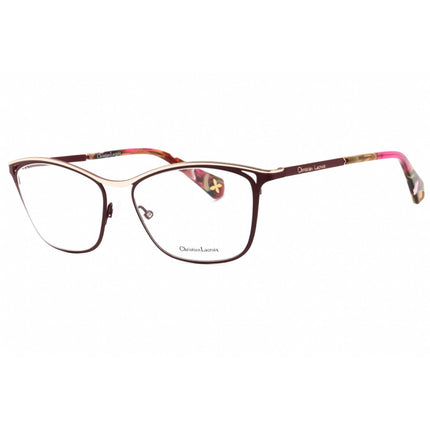 Christian Lacroix Women's Eyeglasses - Plum Metal Cat Eye Full Rim Frame | CL3062 217 ,