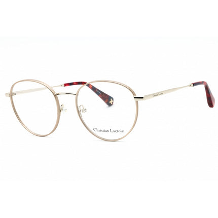 Christian Lacroix Unisex Eyeglasses - Rose Gold Metal Round Full Rim | CL3073 405 ,