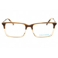 Cole Haan Men's Eyeglasses - Brown Horn Acetate Rectangular Full Rim | CH4043 200 ,