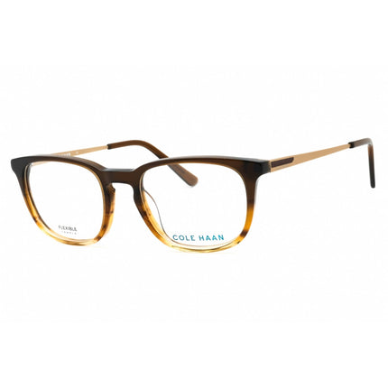 Cole Haan Men's Eyeglasses - Brown Horn Acetate Square Full Rim Frame | CH4052 210 ,