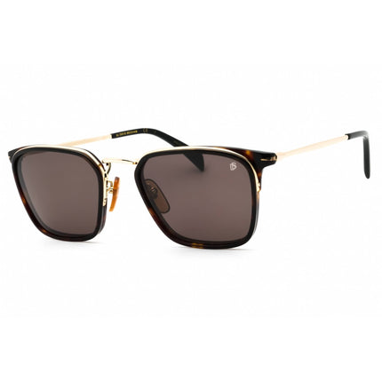 David Beckham Men's Sunglasses - Gold Havana Square Full Rim | DB 7065/F/S 006J IR ,
