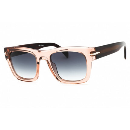 David Beckham Men's Sunglasses - Pink Striped Brown Square Frame | DB 7099/S 0ASA 9O ,