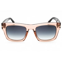 David Beckham Men's Sunglasses - Pink Striped Brown Square Frame | DB 7099/S 0ASA 9O ,