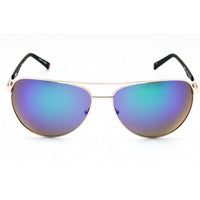 Fila Men's Sunglasses - Blue Lens Gold Metal Aviator Full Rim Frame | SF9487 0GLD ,