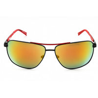 Fila Men's Sunglasses - Yellow Orange Lens Black Metal Full Rim Frame | SFI180 0BLA ,