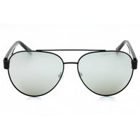 Fila Men's Sunglasses - Silver Lens Black Metal Aviator Full Rim Frame | SFI181 0BLA ,