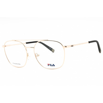 Fila Unisex Eyeglasses - Clear Demo Lens Gold Metal Pilot Full Rim Frame | VFI094 0300 ,