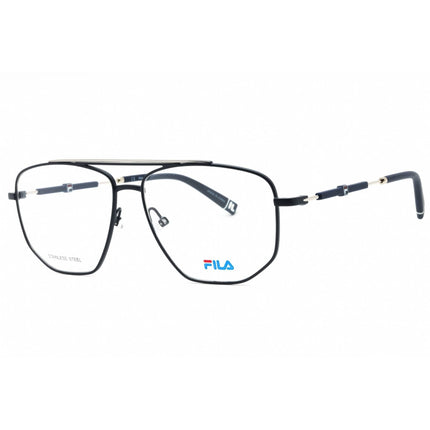 Fila Men's Eyeglasses - Clear Demo Lens Blue Metal Pilot Full Rim Frame | VFI114 0F94 ,