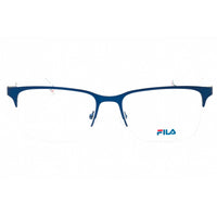 Fila Men's Eyeglasses - Matte Blue Metal Rectangular Half Rim Frame | VFI343 01HS ,