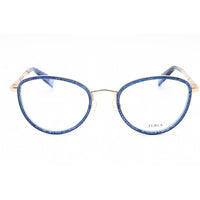 Furla Women's Eyeglasses - Clear Demo Lens Blue Metal Cat Eye Full Rim | VFU254 0WA2 ,