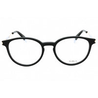 Furla Women's Eyeglasses - Black Acetate/Metal Round Full Rim Frame | VFU297 0700 ,