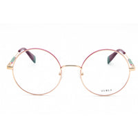 Furla Women's Eyeglasses - Clear Demo Lens Gold Round Full Rim Frame | VFU310 0355 ,