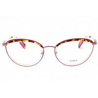 Furla Women's Eyeglasses - Burgundy Metal Cat Eye Shape Full Rim Frame | VFU357 08PP ,