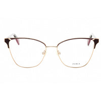 Furla Women's Eyeglasses - Camel Acetate/Metal Butterfly Full Rim Frame | VFU360 08M6 ,