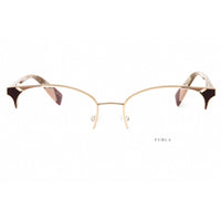 Furla Women's Eyeglasses - Burgundy Acetate/Metal Cat Eye Half Rim Frame | VFU361 08MD ,