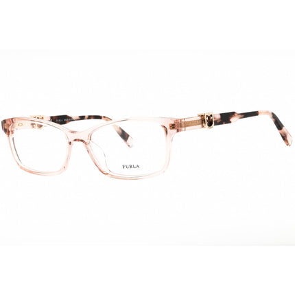 Furla Women's Eyeglasses - Rose Acetate Rectangular Shape Full Rim Frame | VFU378 0913 ,