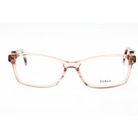 Furla Women's Eyeglasses - Rose Acetate Rectangular Shape Full Rim Frame | VFU378 0913 ,